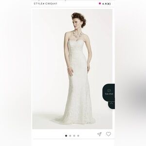 Elegant Strapless White Gown